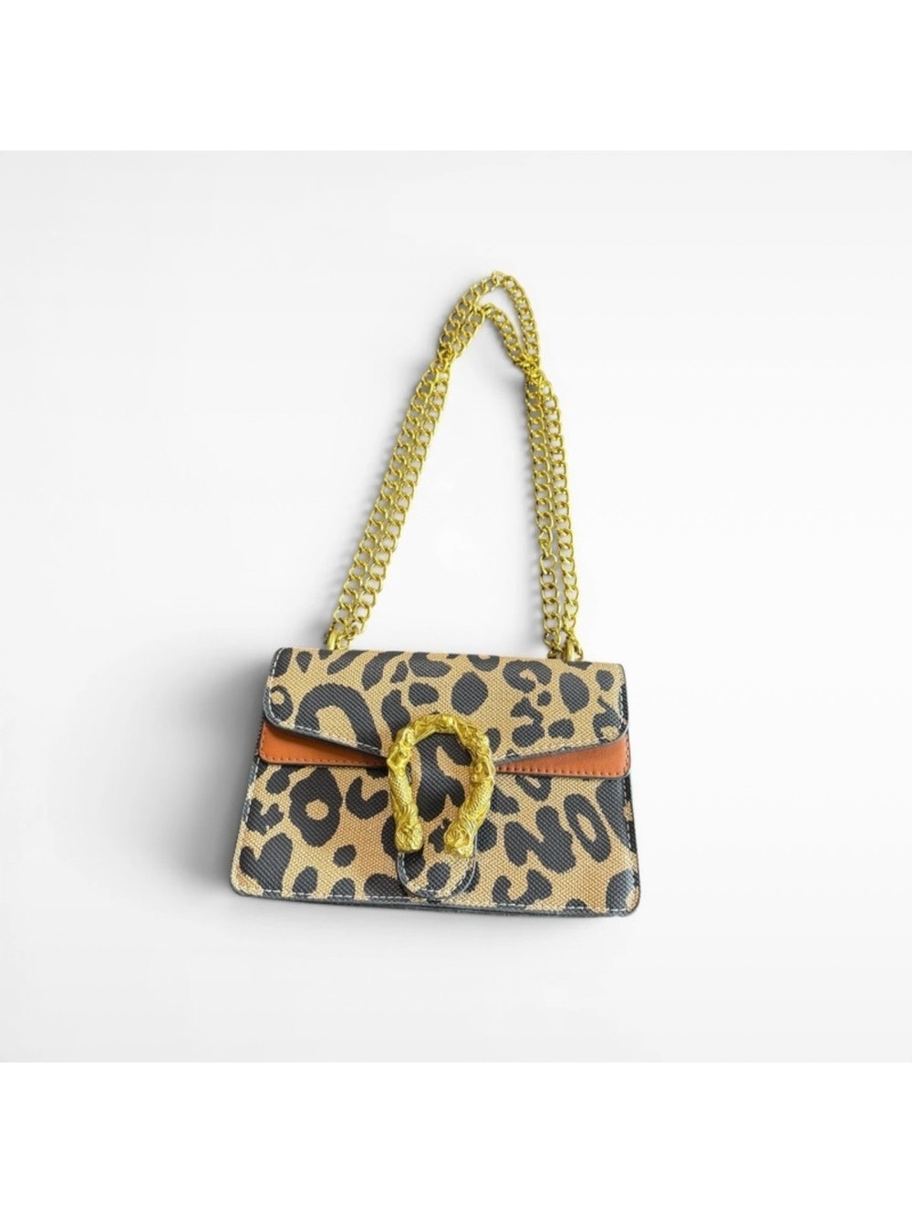 Chain strap shoulder boho western shoulder /crossbody horseshoe animal print bag
